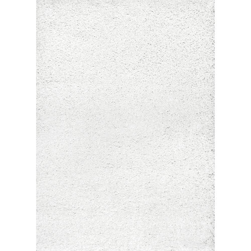 Mercer41 Exmouth Contemporary Performance Shag Off White Rug & Reviews
